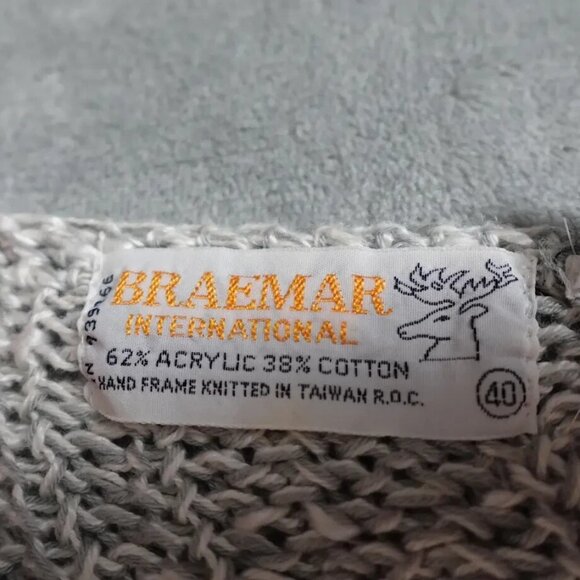 Vintage Braemar International Knitted Sweater Women's Size 40 US Medium Gray - Picture 2 of 8